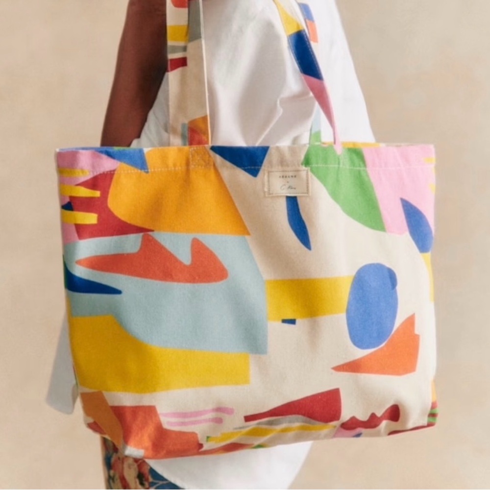 Sézane x G. Kero Colorful Abstract Tote Bag